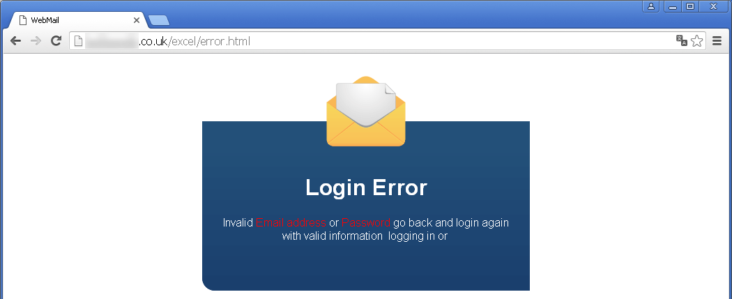 excel phish login error anonym